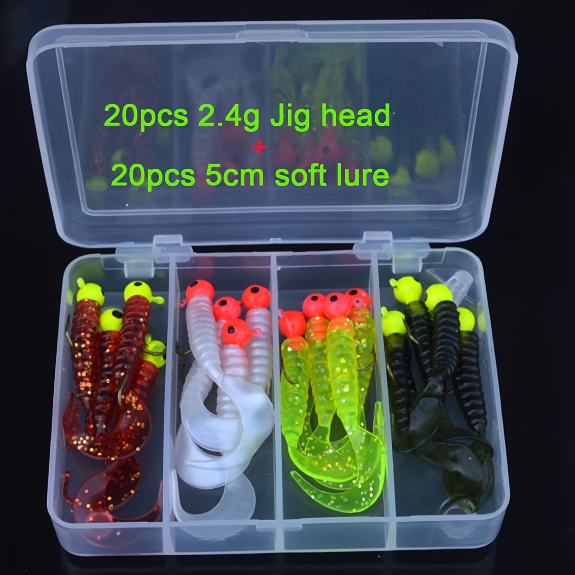 Jig Head Lure - 40pcs/Set Fishing Lure Set 20pcs Metal