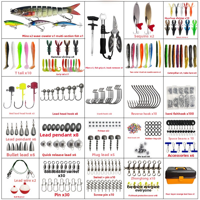 Large 4-Layer Outdoor Fishing  - Fishing Hook ulasan dan harga