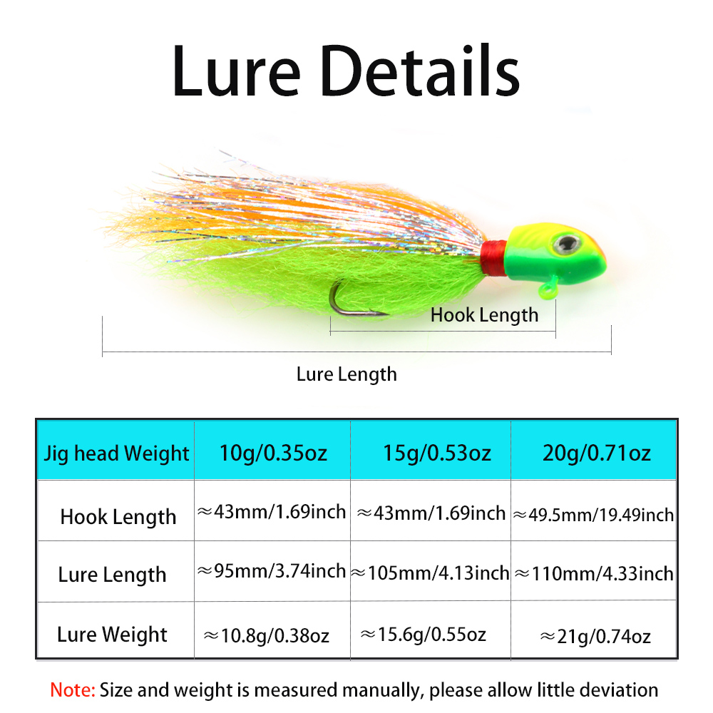 10g 15g 20g Jig Head Bucktail  - Jig Head Lure ulasan dan harga